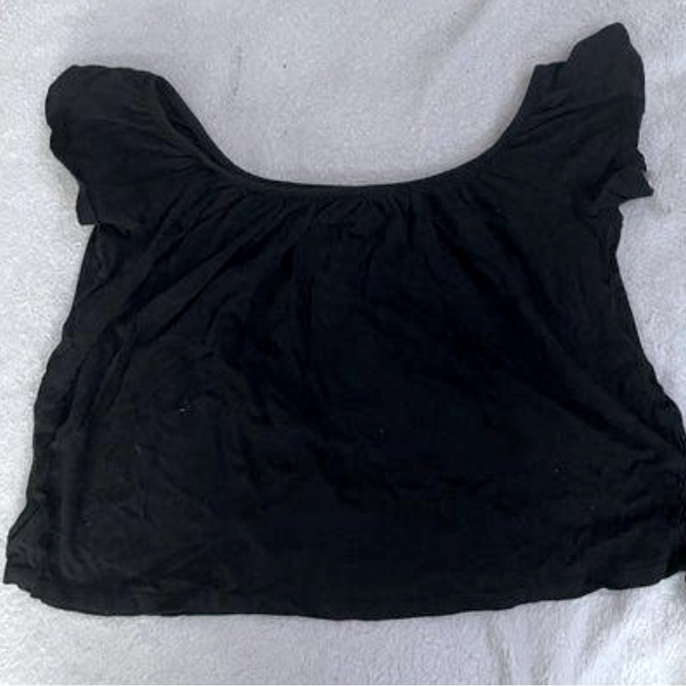 Garage Black off the shoulder tee